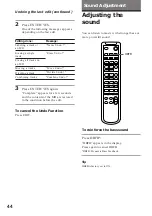 Предварительный просмотр 44 страницы Sony DHC-MD313 - System Rack Operating Instructions Manual