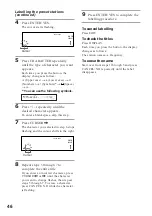 Preview for 46 page of Sony DHC-MD313 - System Rack Operating Instructions Manual