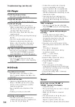 Preview for 54 page of Sony DHC-MD313 - System Rack Operating Instructions Manual