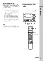 Preview for 15 page of Sony DHC-MD333 - Mini Hi Fi Component System Operating Instructions Manual