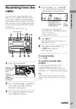 Предварительный просмотр 17 страницы Sony DHC-MD333 - Mini Hi Fi Component System Operating Instructions Manual