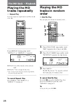 Предварительный просмотр 24 страницы Sony DHC-MD333 - Mini Hi Fi Component System Operating Instructions Manual