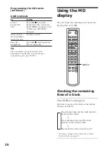 Предварительный просмотр 26 страницы Sony DHC-MD333 - Mini Hi Fi Component System Operating Instructions Manual