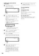 Preview for 46 page of Sony DHC-MD333 - Mini Hi Fi Component System Operating Instructions Manual