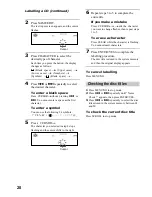 Предварительный просмотр 20 страницы Sony DHC-MD373 Operating Instructions Manual