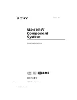 Предварительный просмотр 1 страницы Sony DHC-MD5 Operating Instructions Manual