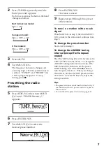 Предварительный просмотр 7 страницы Sony DHC-MD515 - Mini Hi Fi Component System Operating Instructions Manual