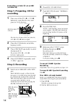 Preview for 14 page of Sony DHC-MD515 - Mini Hi Fi Component System Operating Instructions Manual