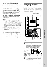 Preview for 15 page of Sony DHC-MD515 - Mini Hi Fi Component System Operating Instructions Manual