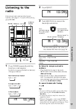 Предварительный просмотр 17 страницы Sony DHC-MD515 - Mini Hi Fi Component System Operating Instructions Manual