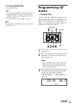 Preview for 21 page of Sony DHC-MD515 - Mini Hi Fi Component System Operating Instructions Manual