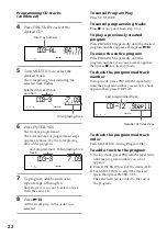 Предварительный просмотр 22 страницы Sony DHC-MD515 - Mini Hi Fi Component System Operating Instructions Manual