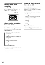 Preview for 32 page of Sony DHC-MD515 - Mini Hi Fi Component System Operating Instructions Manual