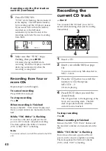 Preview for 40 page of Sony DHC-MD515 - Mini Hi Fi Component System Operating Instructions Manual