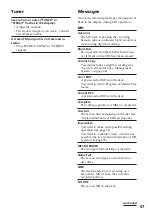 Preview for 67 page of Sony DHC-MD515 - Mini Hi Fi Component System Operating Instructions Manual