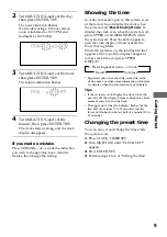 Предварительный просмотр 9 страницы Sony DHC-MD555 - Mini Hi Fi Component System Operating Instructions Manual