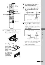 Предварительный просмотр 19 страницы Sony DHC-MD555 - Mini Hi Fi Component System Operating Instructions Manual