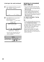 Предварительный просмотр 22 страницы Sony DHC-MD555 - Mini Hi Fi Component System Operating Instructions Manual