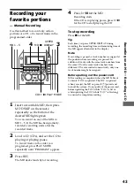 Предварительный просмотр 43 страницы Sony DHC-MD555 - Mini Hi Fi Component System Operating Instructions Manual