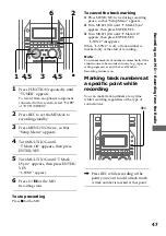 Предварительный просмотр 47 страницы Sony DHC-MD555 - Mini Hi Fi Component System Operating Instructions Manual