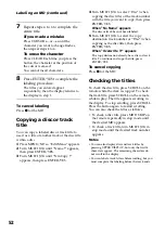 Предварительный просмотр 52 страницы Sony DHC-MD555 - Mini Hi Fi Component System Operating Instructions Manual