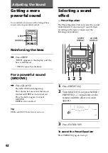 Предварительный просмотр 62 страницы Sony DHC-MD555 - Mini Hi Fi Component System Operating Instructions Manual