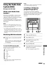 Предварительный просмотр 71 страницы Sony DHC-MD555 - Mini Hi Fi Component System Operating Instructions Manual