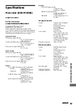 Preview for 97 page of Sony DHC-MD555 - Mini Hi Fi Component System Operating Instructions Manual