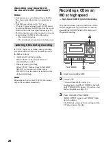 Preview for 26 page of Sony DHC-MD595 - Mini Hi Fi Component System Operating Instructions Manual