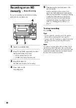 Preview for 30 page of Sony DHC-MD595 - Mini Hi Fi Component System Operating Instructions Manual