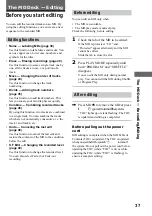 Preview for 37 page of Sony DHC-MD595 - Mini Hi Fi Component System Operating Instructions Manual