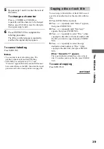 Предварительный просмотр 39 страницы Sony DHC-MD595 - Mini Hi Fi Component System Operating Instructions Manual