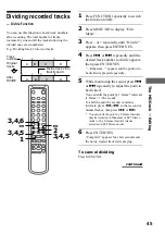 Предварительный просмотр 45 страницы Sony DHC-MD595 - Mini Hi Fi Component System Operating Instructions Manual