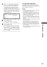 Preview for 51 page of Sony DHC-MD595 - Mini Hi Fi Component System Operating Instructions Manual