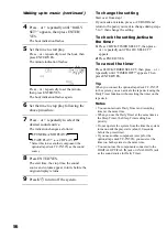 Предварительный просмотр 56 страницы Sony DHC-MD595 - Mini Hi Fi Component System Operating Instructions Manual