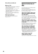 Preview for 62 page of Sony DHC-MD595 - Mini Hi Fi Component System Operating Instructions Manual