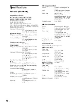 Предварительный просмотр 70 страницы Sony DHC-MD595 - Mini Hi Fi Component System Operating Instructions Manual