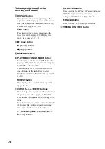 Preview for 72 page of Sony DHC-MD595 - Mini Hi Fi Component System Operating Instructions Manual