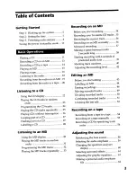 Предварительный просмотр 3 страницы Sony DHC-MDX10 Operating Instructions  (primary manual) Operating Instructions Manual