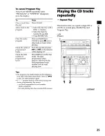 Предварительный просмотр 25 страницы Sony DHC-MDX10 Operating Instructions  (primary manual) Operating Instructions Manual