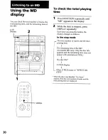 Preview for 30 page of Sony DHC-MDX10 Operating Instructions  (primary manual) Operating Instructions Manual