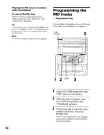 Preview for 32 page of Sony DHC-MDX10 Operating Instructions  (primary manual) Operating Instructions Manual