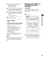 Preview for 41 page of Sony DHC-MDX10 Operating Instructions  (primary manual) Operating Instructions Manual