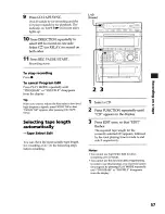 Preview for 57 page of Sony DHC-MDX10 Operating Instructions  (primary manual) Operating Instructions Manual