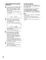 Preview for 72 page of Sony DHC-MDX10 Operating Instructions  (primary manual) Operating Instructions Manual