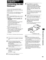 Preview for 73 page of Sony DHC-MDX10 Operating Instructions  (primary manual) Operating Instructions Manual