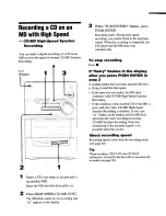 Preview for 14 page of Sony dhc-zx50md Operating Instructions Manual