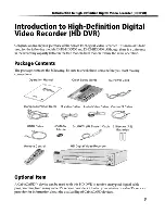 Предварительный просмотр 7 страницы Sony DHG-HDD250 - 30-Hour High-Definition Digital Video Recorder Operation Manual