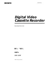 Sony DHR-1000 Operating Instructions Manual preview