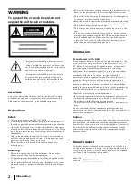 Preview for 2 page of Sony DHR-1000 Operating Instructions Manual